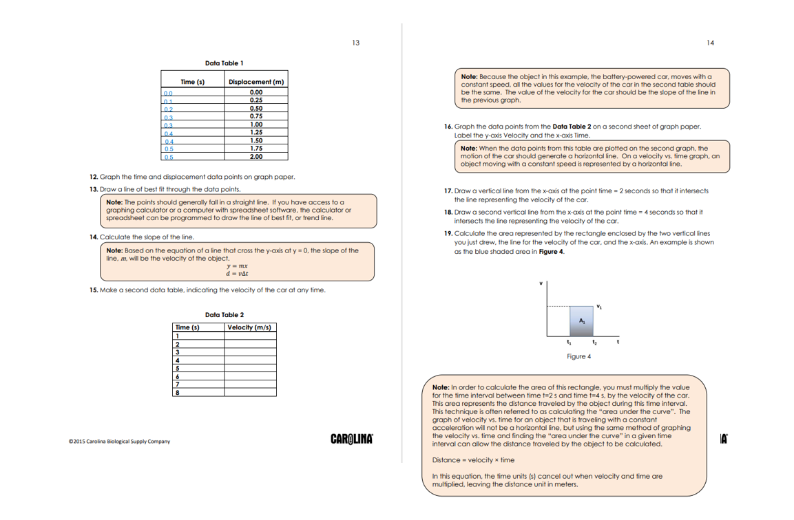  13 14 Data Table 1 Time (s) Note: Because the object