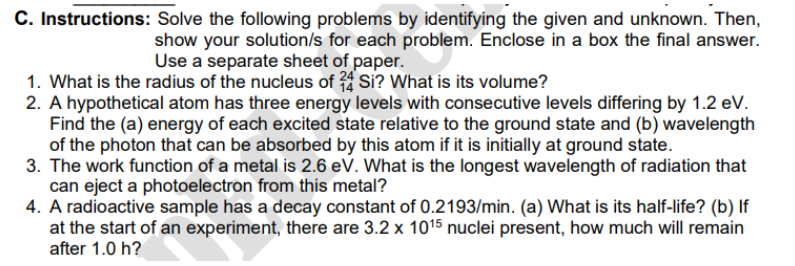 Please identify every number what is given and the unknown, also please
