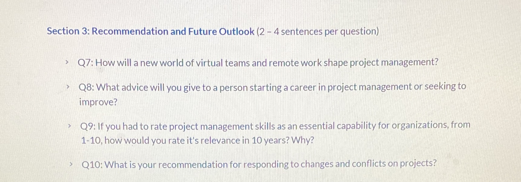 Section 3: Recommendation and Future Outlook (2 - 4 sentences per