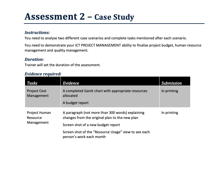  Assessment 2 - Case Study Instructions: You need to analyse two