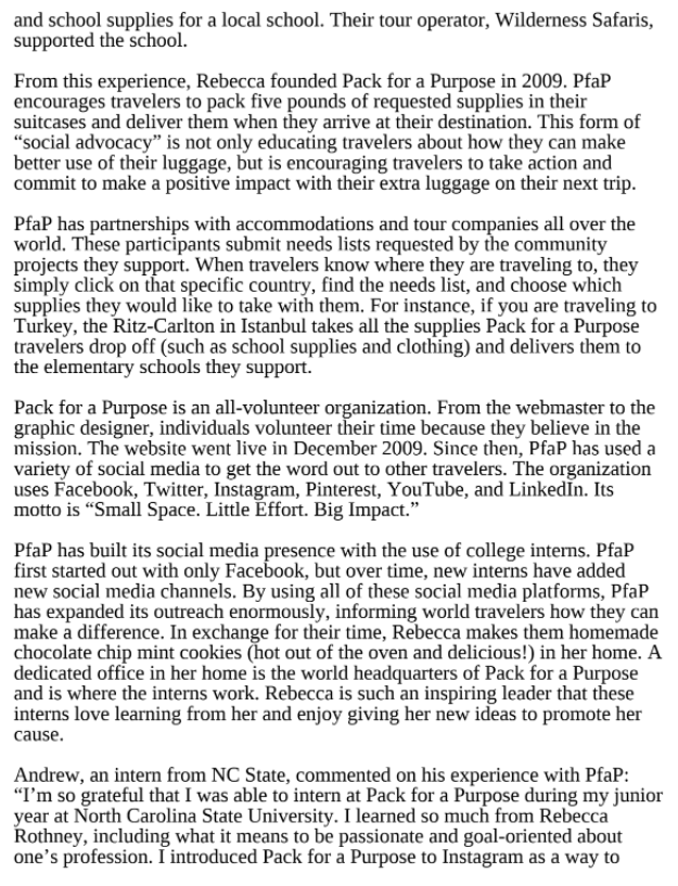 Social Media Marketing: Case Study 1Social Advocacy Around the World Karen Misfire,