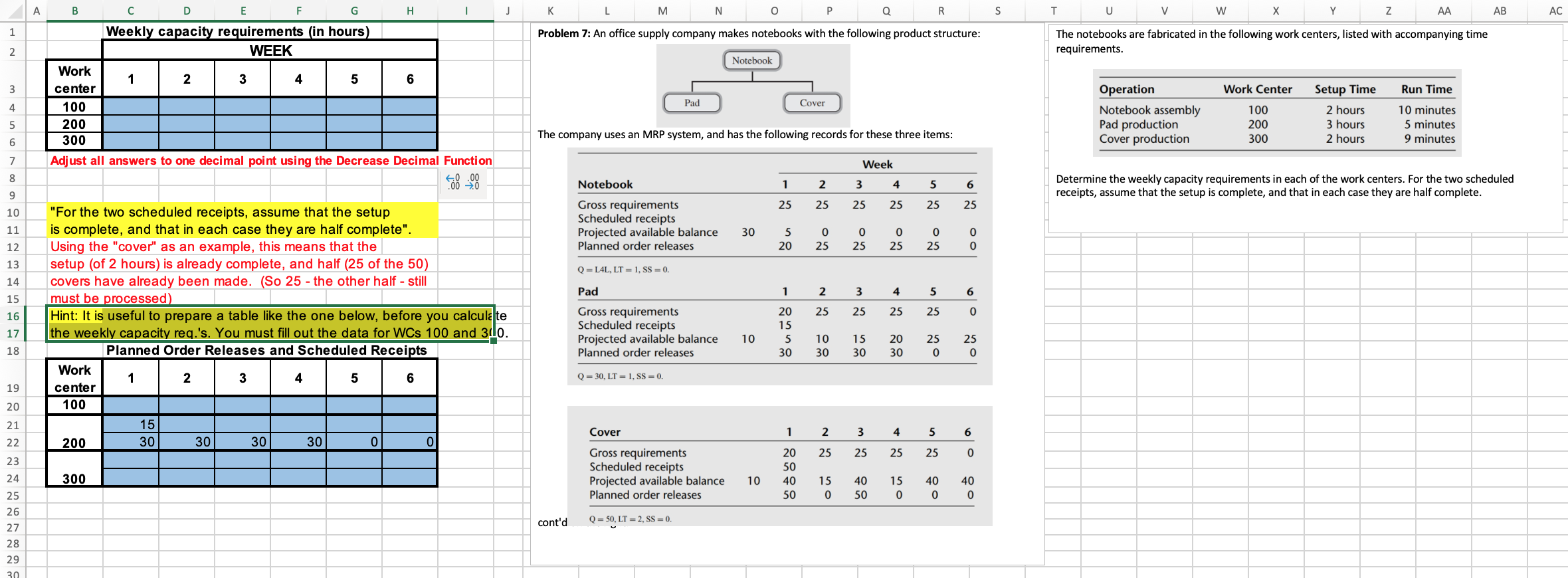  Adjust all answers to one decimal point using the Decrease Decimal