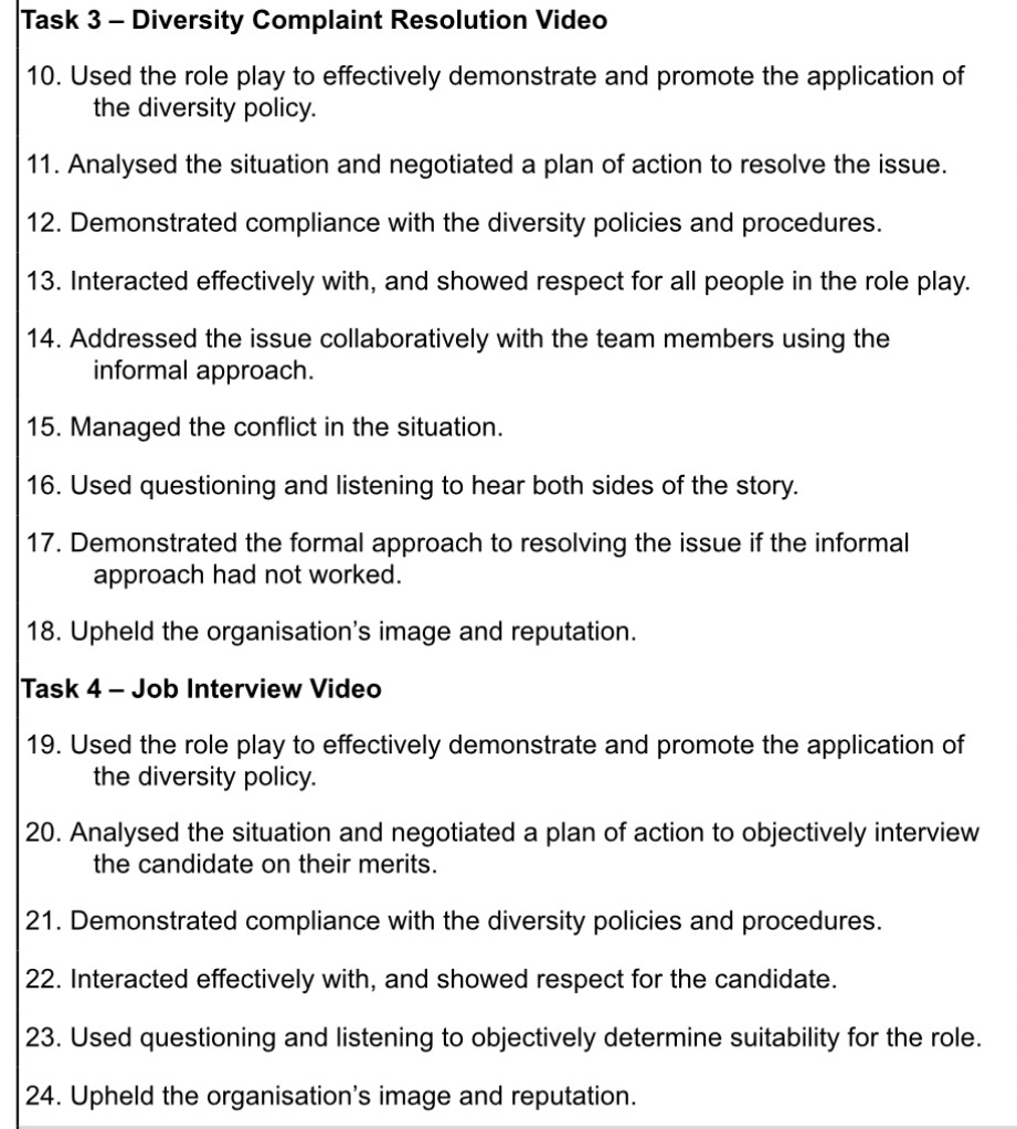 Complete the two task below. You are a manager of a department