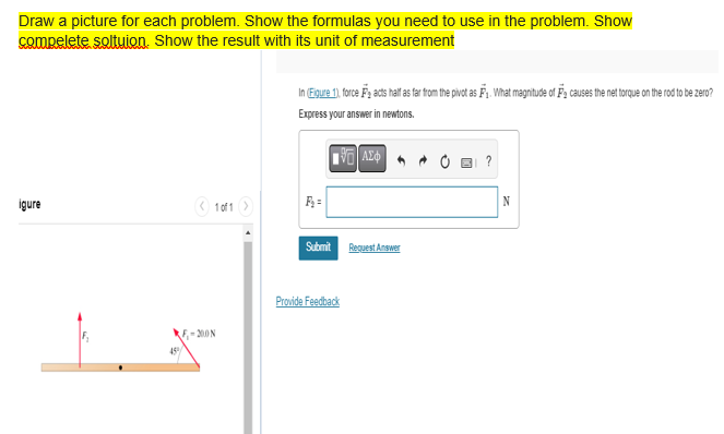 Draw a picture for each problem. Show the formulas you need