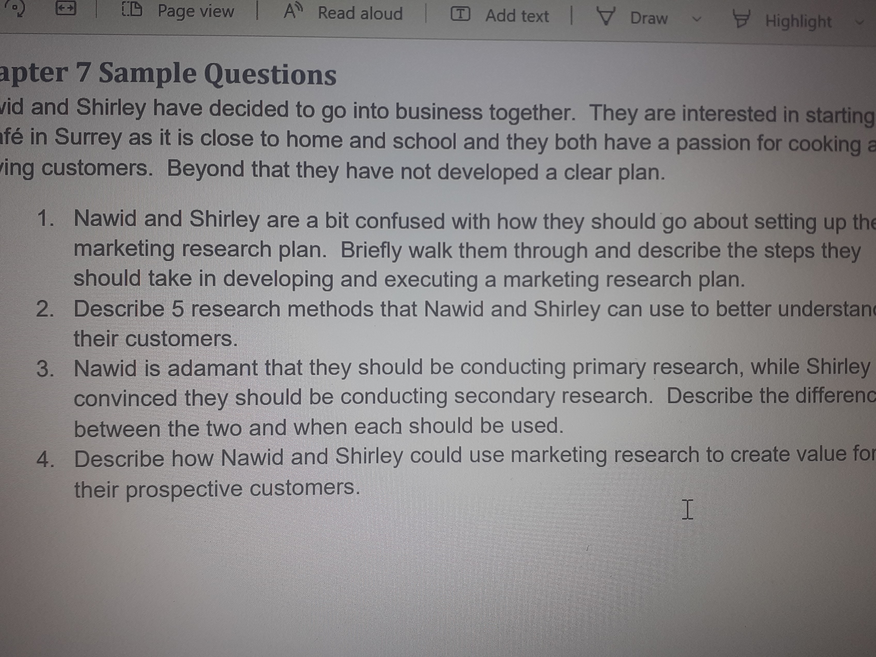 a ) LD Page view | A Read aloud T Add