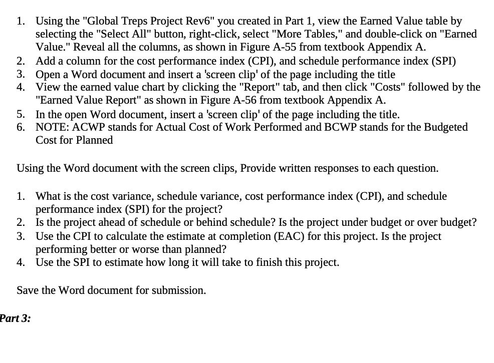  PW!\" 13??\" Using the "Global Treps Project Rev" you created in