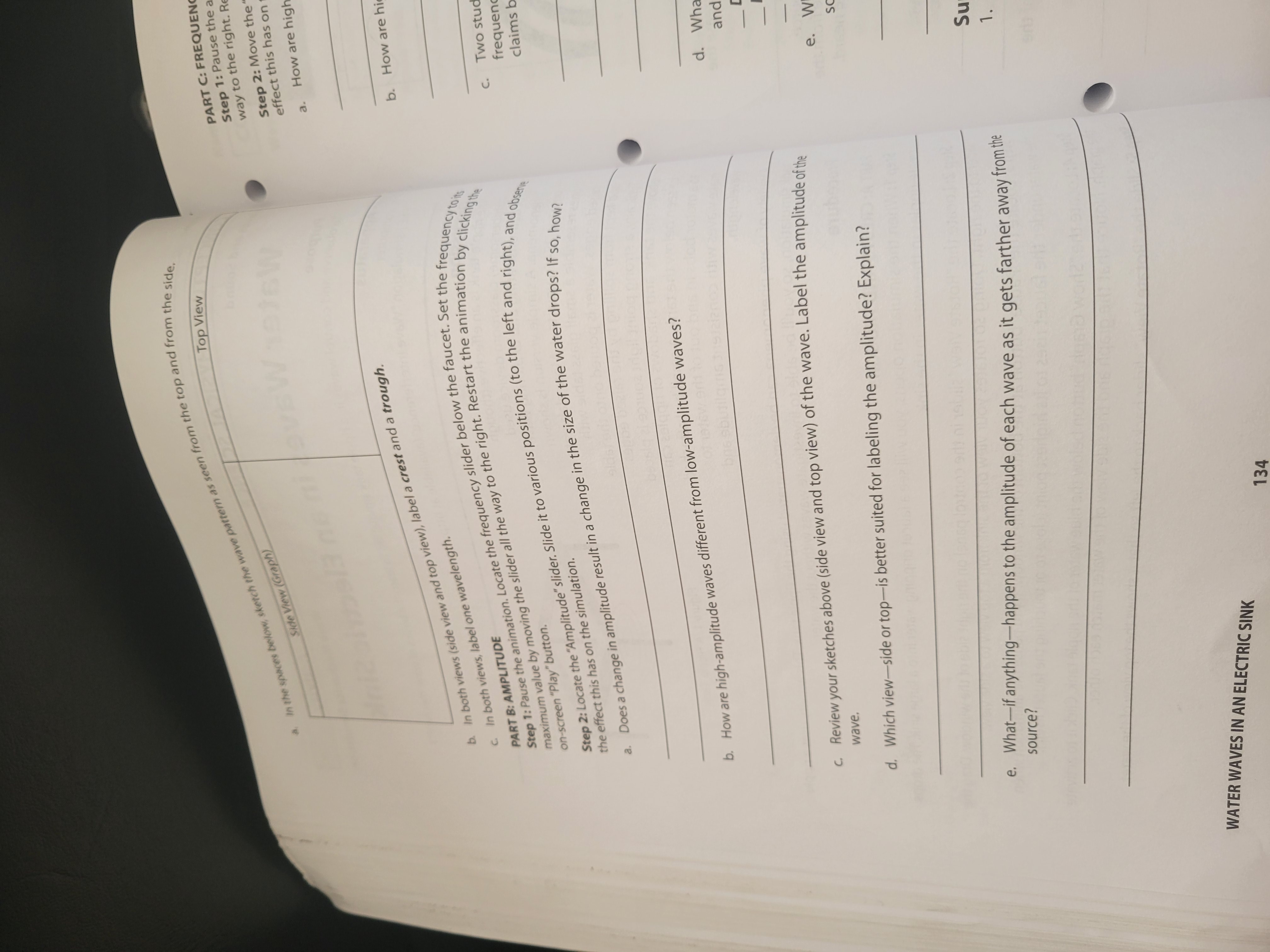 Waves and Sound Water Waves in an Electric Sink Purpose To observe