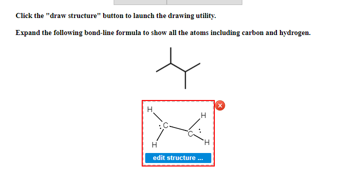 Click the "draw structure" button to launch the drawing utility. Expand