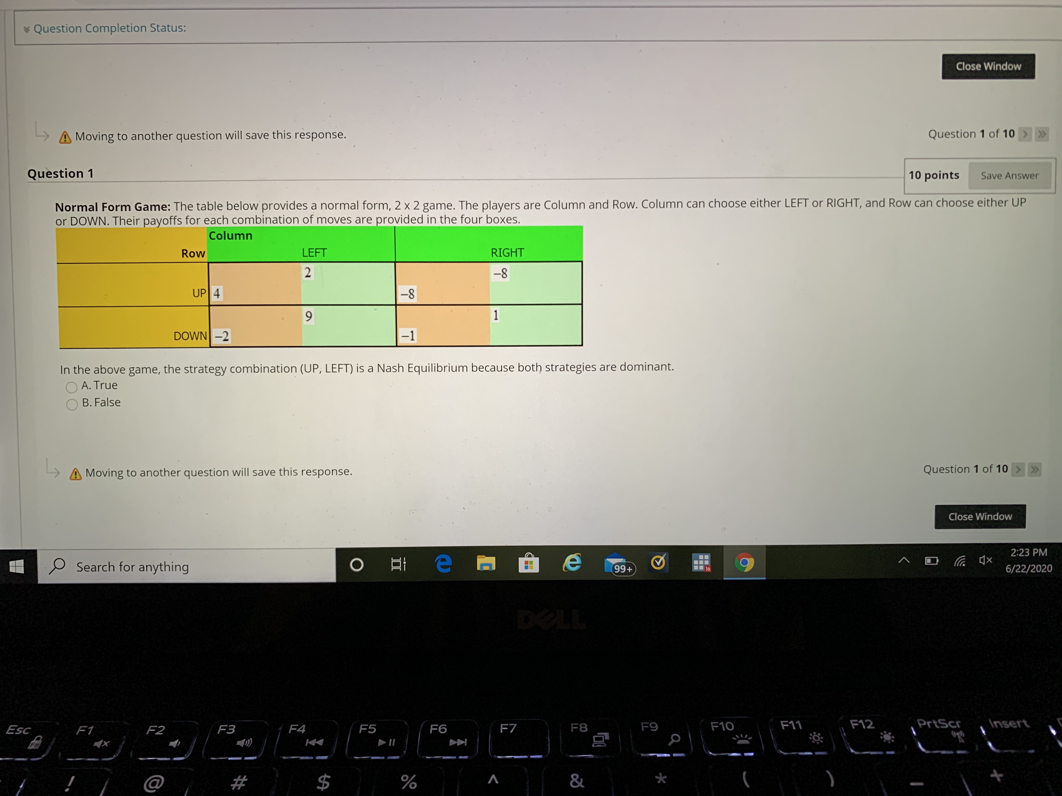 Please see the below question: Question Completion Status: Close Window A Moving