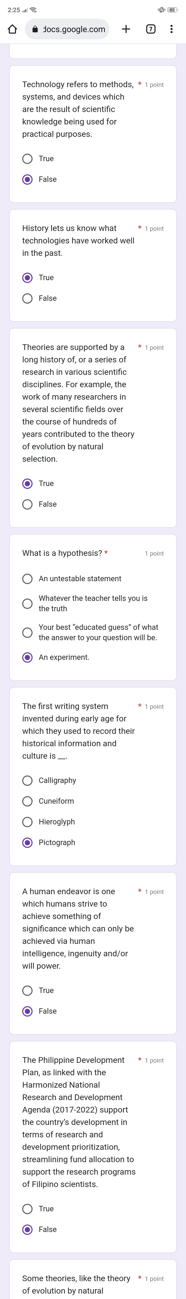  2:25 .Ill Zu 82- docs.google.com + 7 : Technology refers to