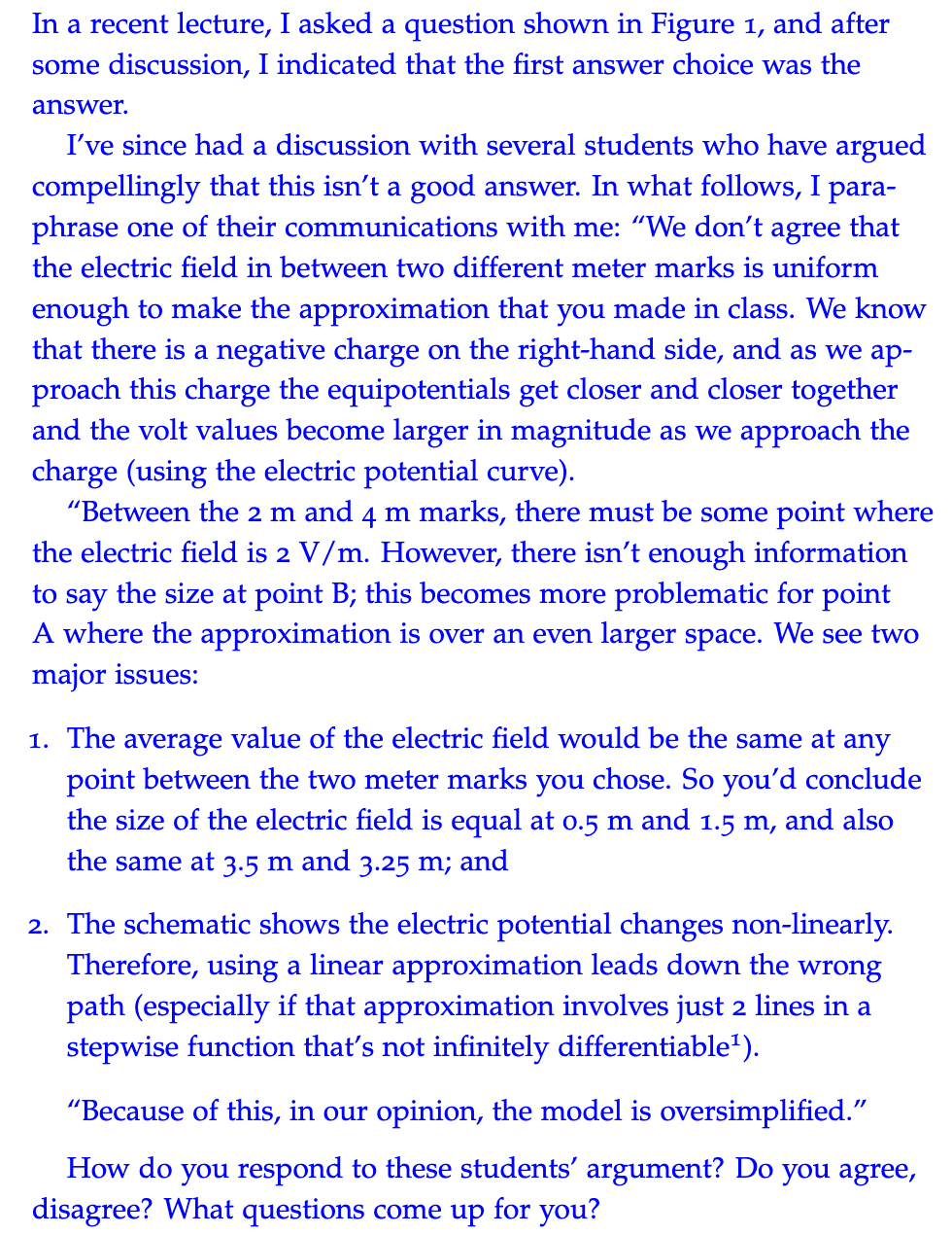  In a recent lecture, I asked a question shown in Figure