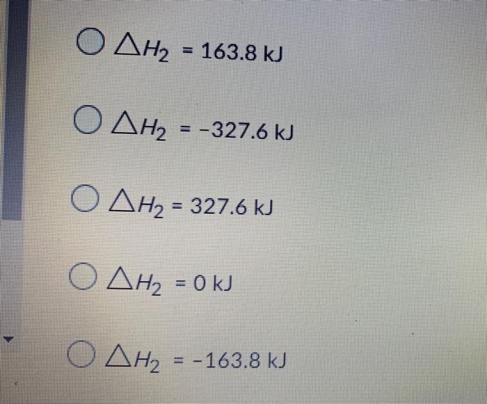 Using the heats of formation given at the beginning of the exam,