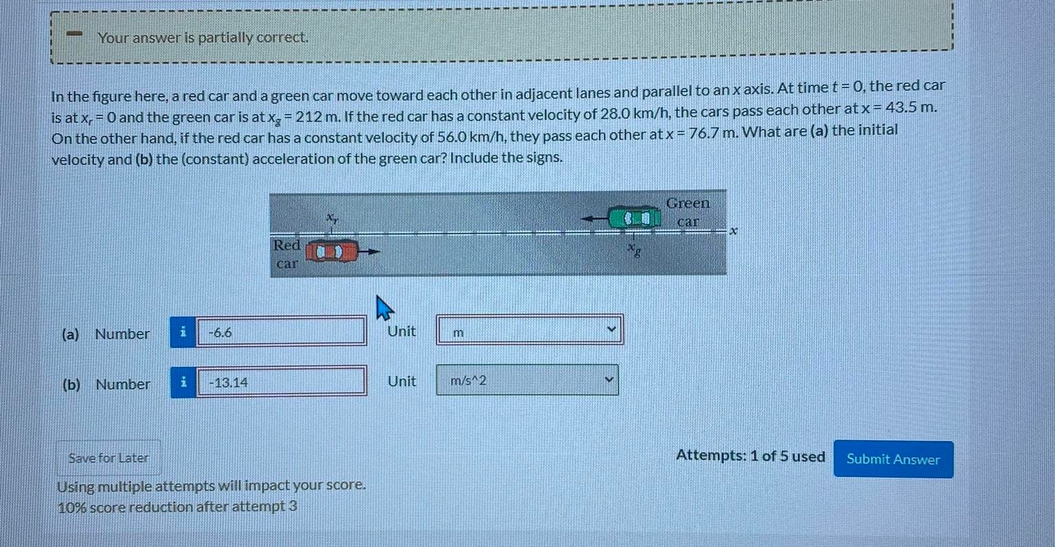 it travels 0.420h in the last 1.00 s, find (a) the time