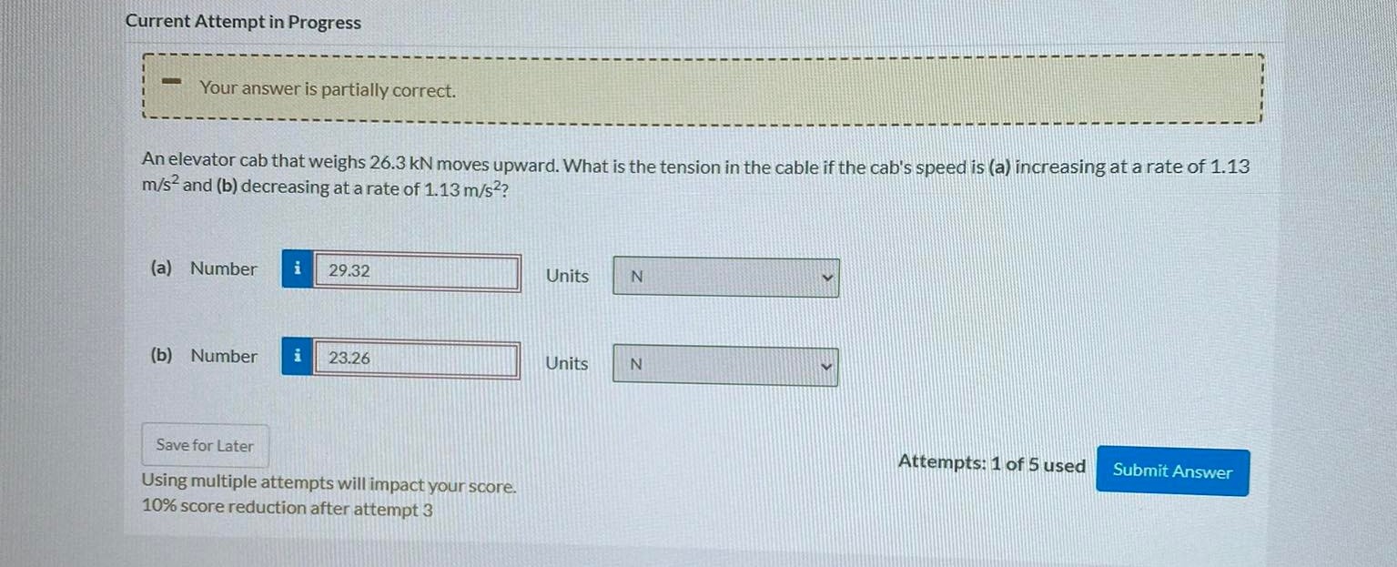 and (b) the height of its fall. (a) Number 1.44 Units S