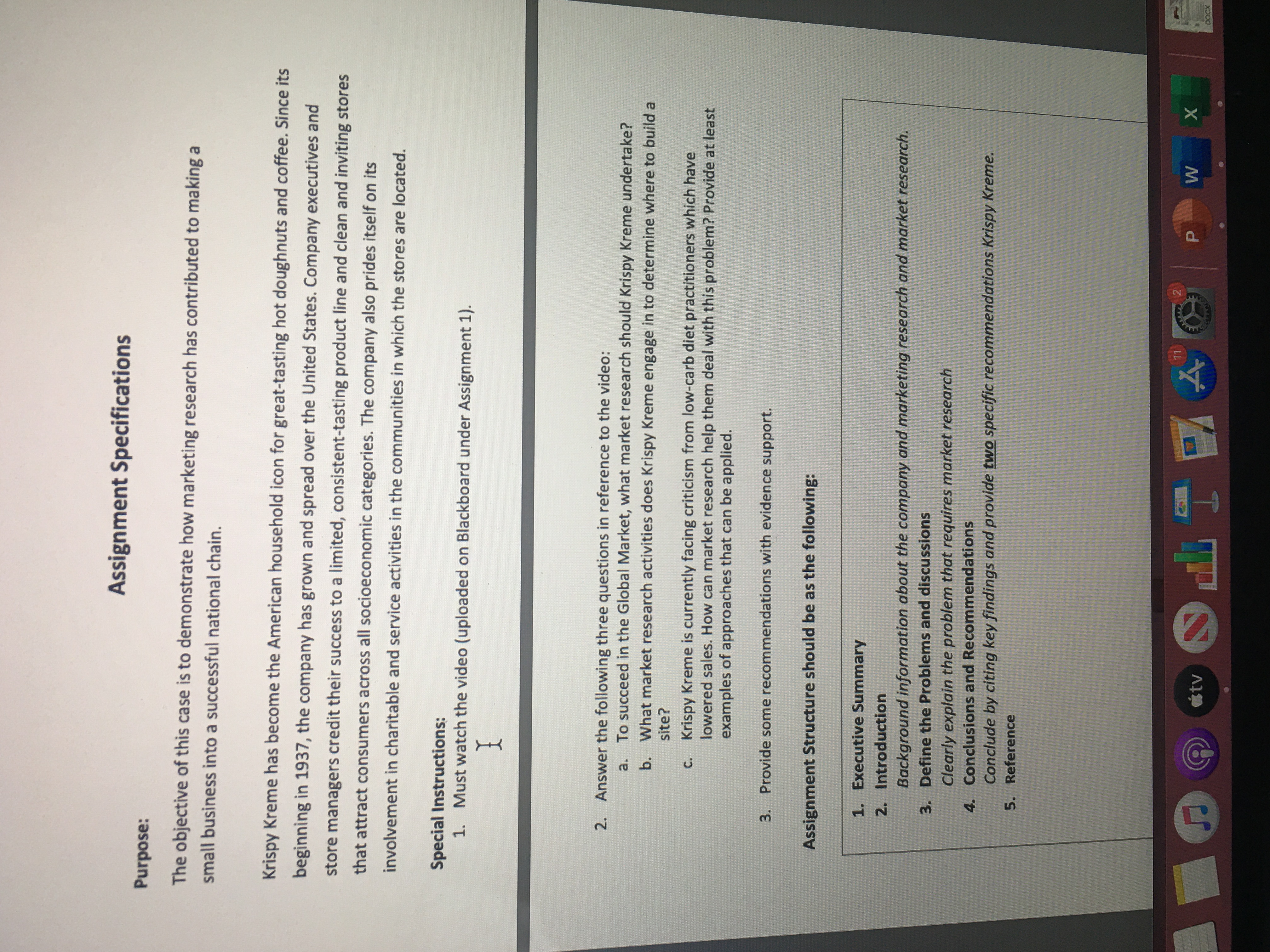  Assignment Specifications Purpose: The objective of this case is to demonstrate