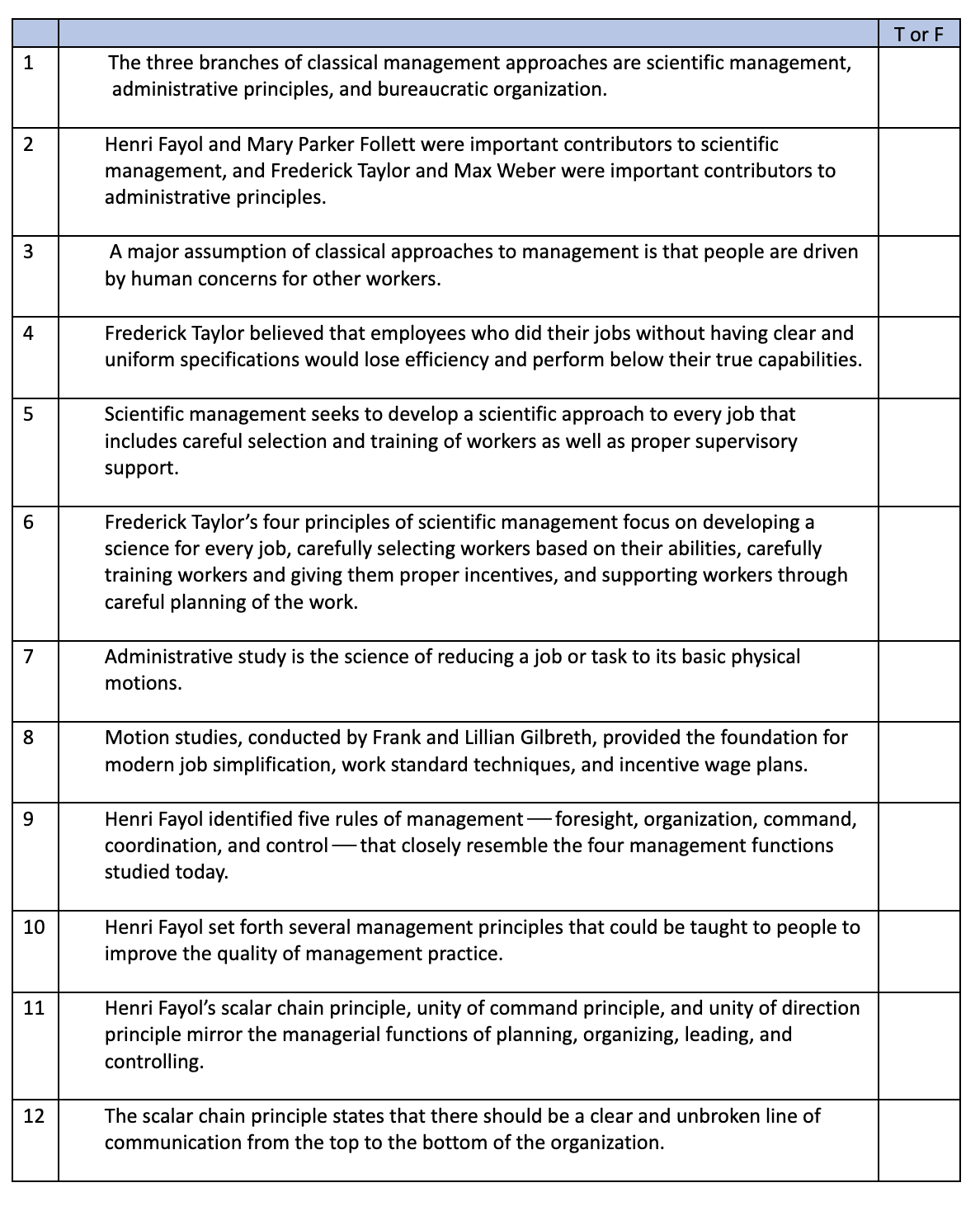 answer the true or false questions - 1 The three branches of