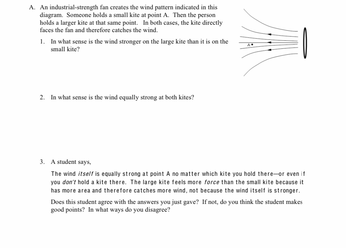 A. An industrial-strength fan creates the wind pattern indicated in this