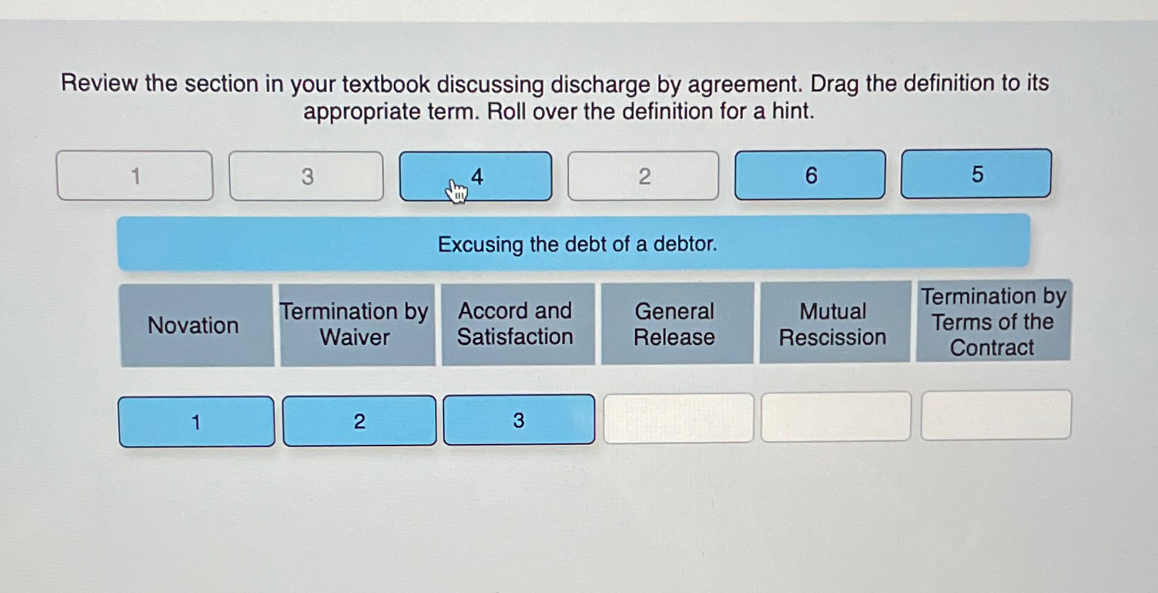 Number 4 which one does it go? Review the section in your