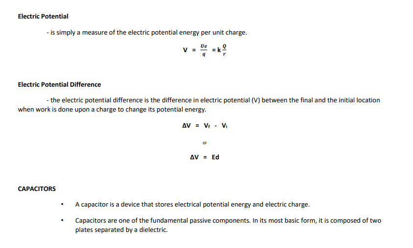 notes I have provided. You may use the Internet to provide any