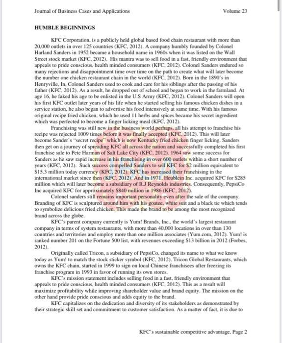 a significant player in the food industry both in the united states