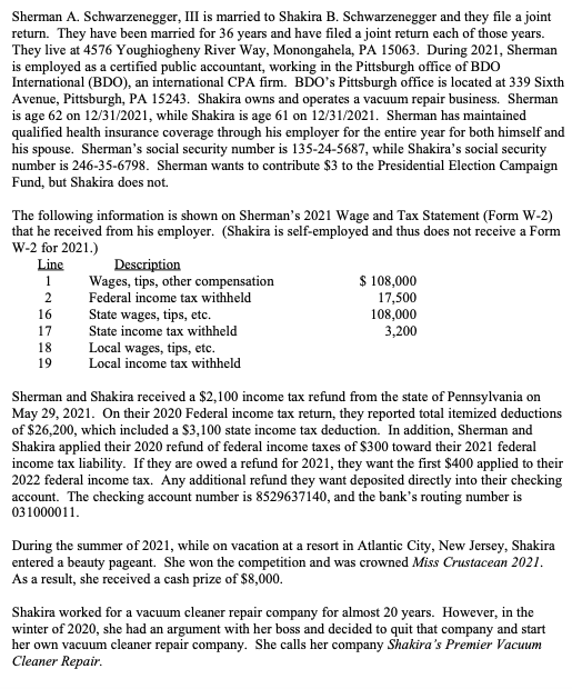 can you put this into the necessary forms and help show