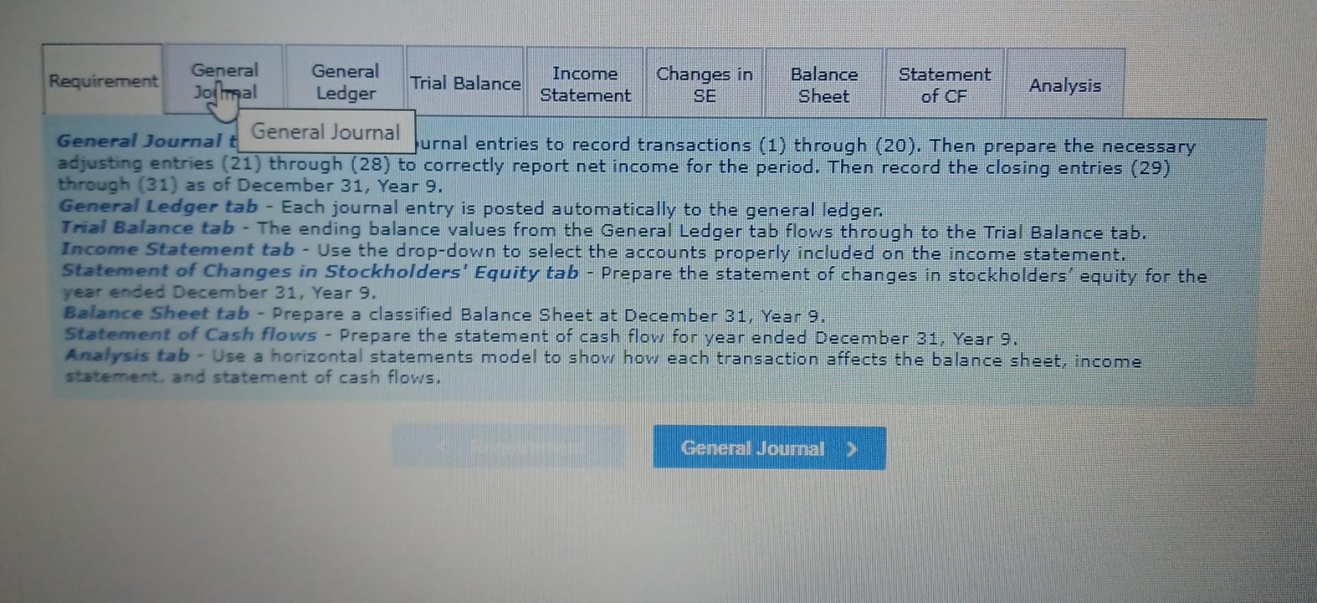 quality the first time. Trial balance, income statement, Changes in SE &