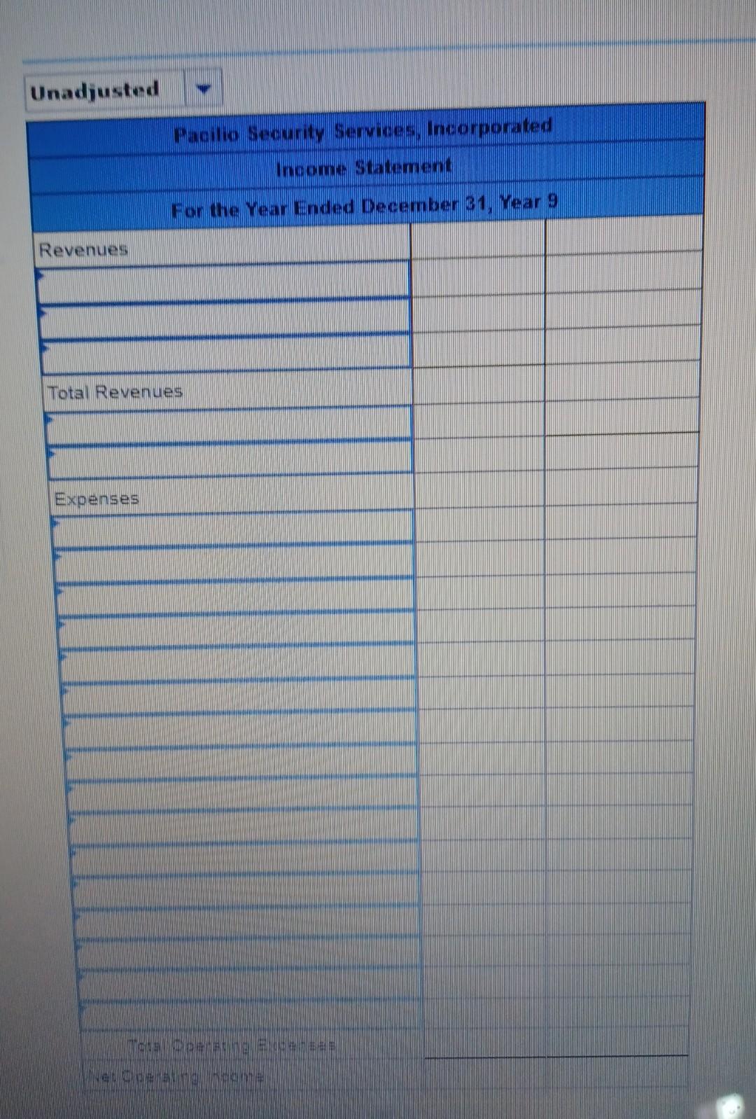 of Pacilio Security Services, Incorporated as of January 1 , Year 9