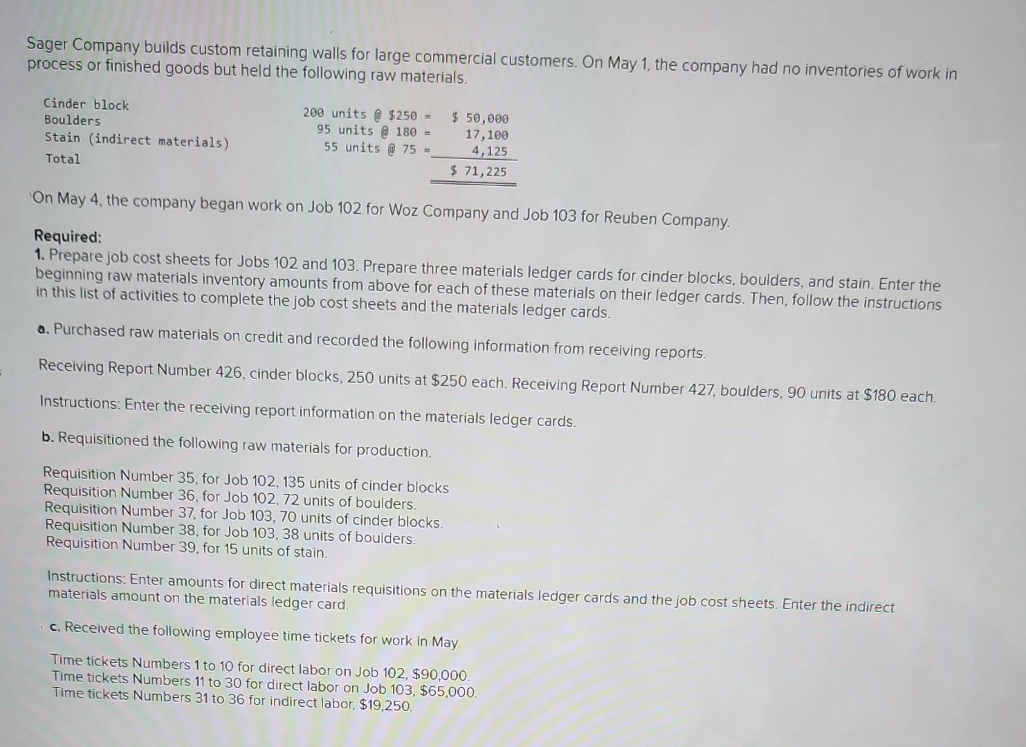 overhead costs for the year. Indirect labor Rent on factory building Factory
