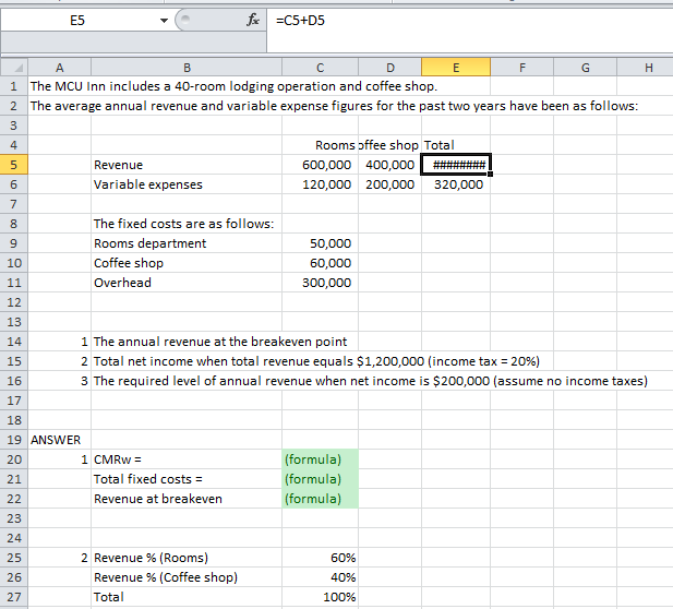  E5 fx =C5+D5 A B E F G H 1 The