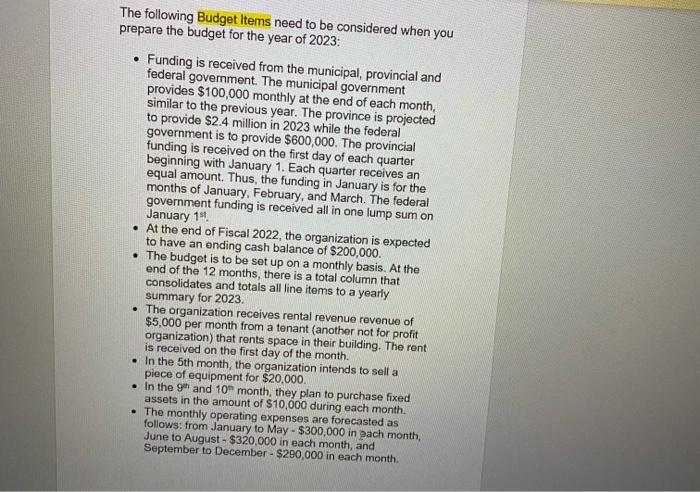 Not For Profit (Case Situation) The name of the not for profit