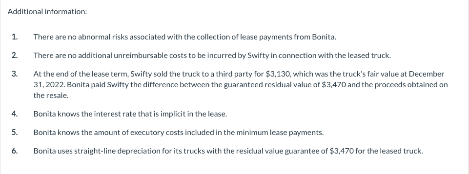 QUESTION On January 1, 2020, Bonita Ltd. entered into an agreement to