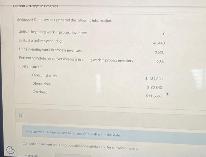 part C Your answer has been saved. See score details after the