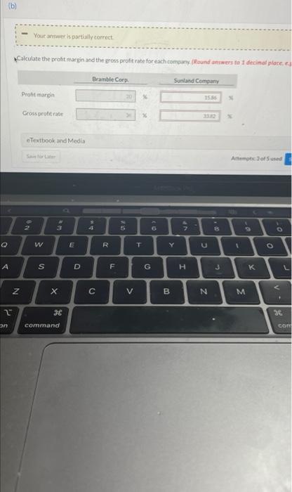 missing amounts Bramble Corp Sunland Company Sales revenue $94000 $ Sales returns