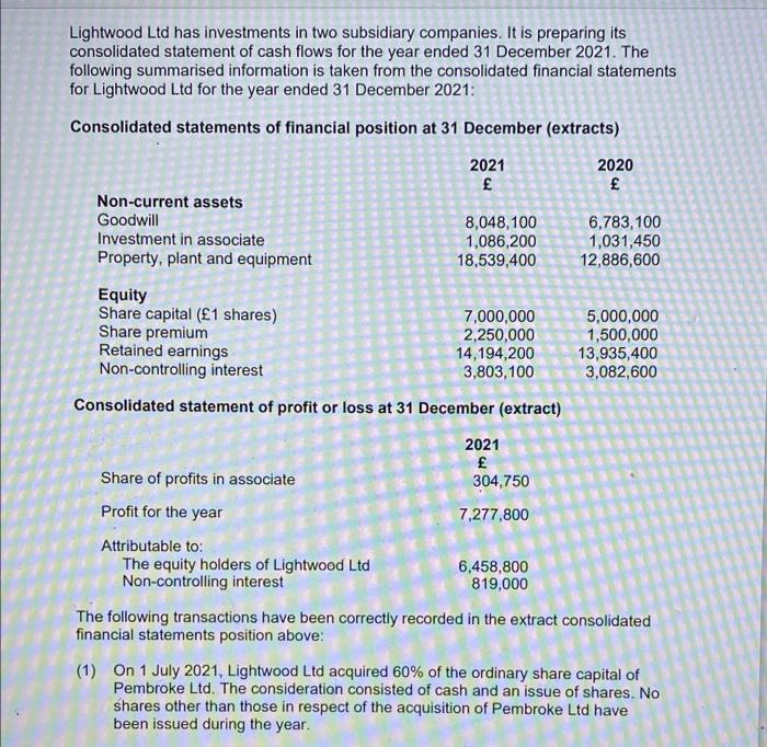  hi can i have help with this two part question? Lightwood