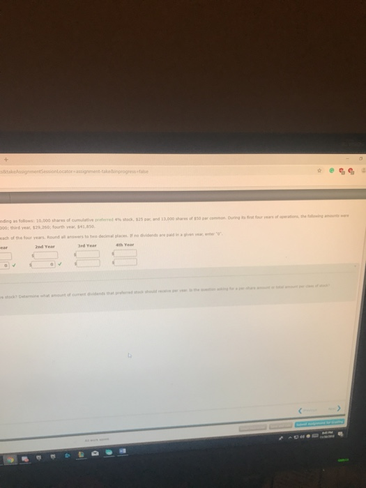 2nd Year Preferred stock (dividend per share Objective 2 Lightfoot is. a