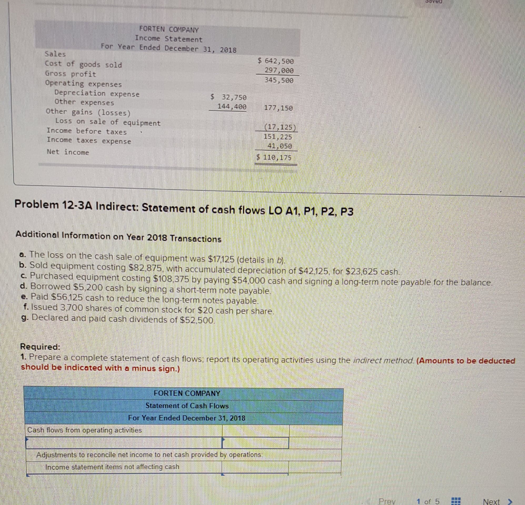 following information applies to the questions displayed below.] Forten Company, a merchandiser,