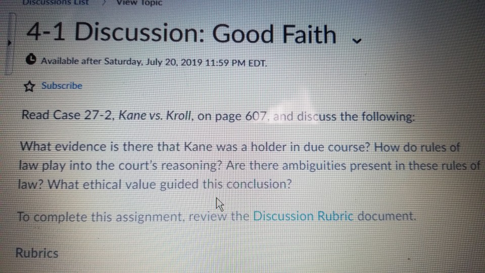  please list reference . Discussions List View Topic 4-1 Discussion: Good