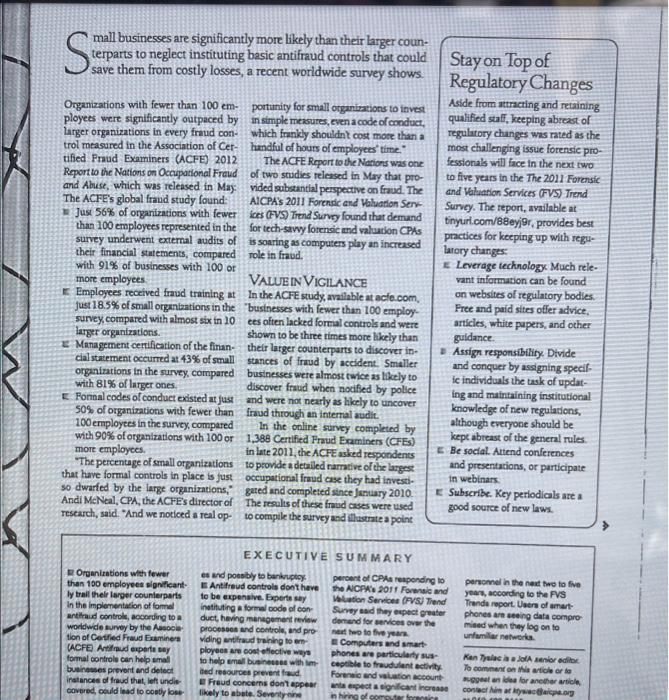 It is important to have knowledge about Fraud REQUIRED o Read the