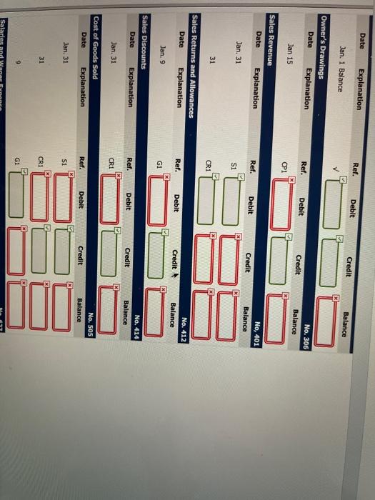 130 Prepaid Insurance 2.500 157 Equipment 6,450 156 Accumulated Depreciation Equip 1,600