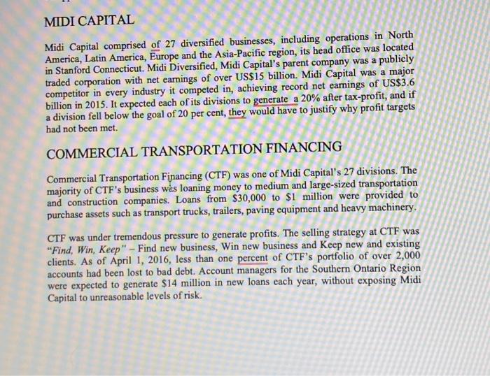 CANADA, COMMERCIAL TRANSPORTATION FINANCING DIVISION It was early morning on April 15