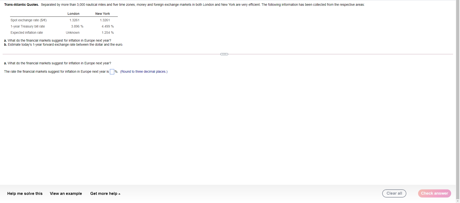 Answer both A and B please Trans-Atlantic Quotes. Separated by more than