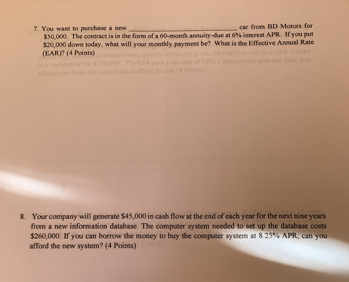 please show all work with 4 decimal points on calculator and steps