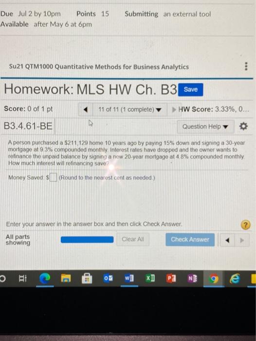  Submitting an external tool Due Jul 2 by 10pm Points 15