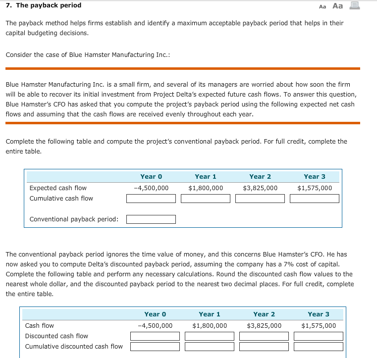 Please use excel to solve this problem, and please state the formulas