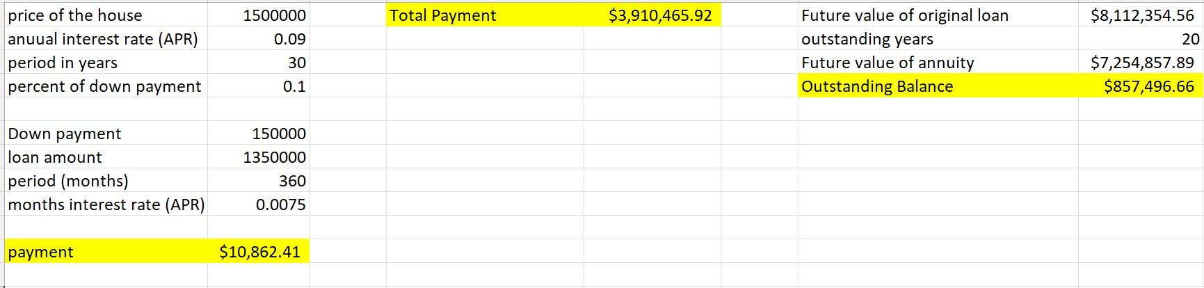 to do 4 and 5 using excel. show excel work. HOUSE IN
