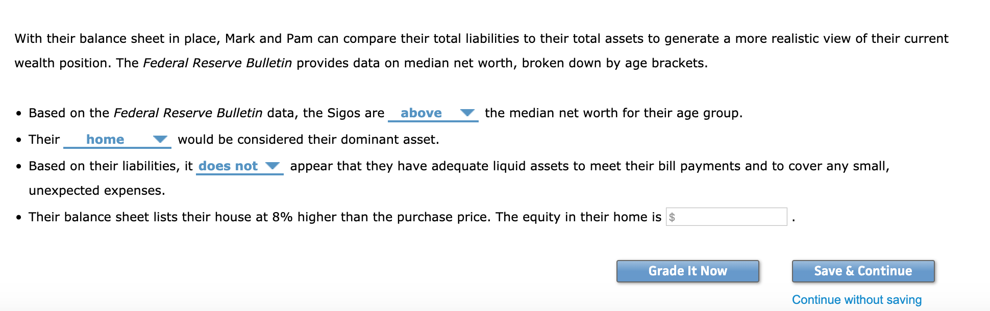 balance sheet by determining their total assets, total current liabilities long-term liabilities,