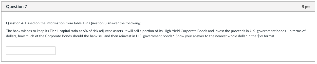 Use information from the table to solve. Thank you Question 7 5