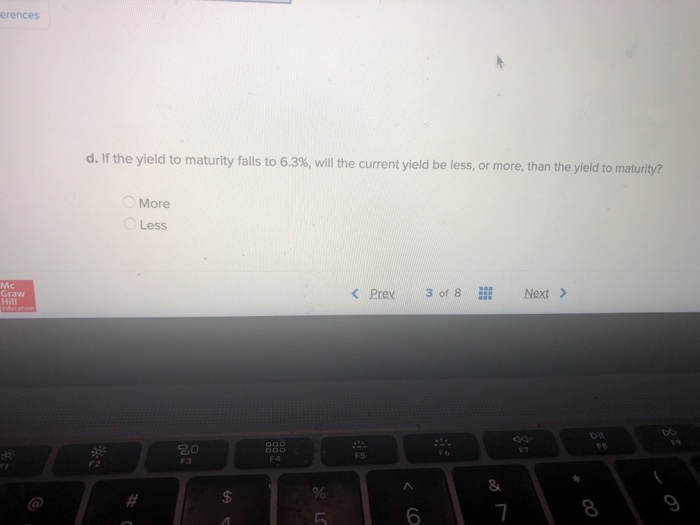 bond carries a coupon rate of 8.3%, has 9 years until maturity,