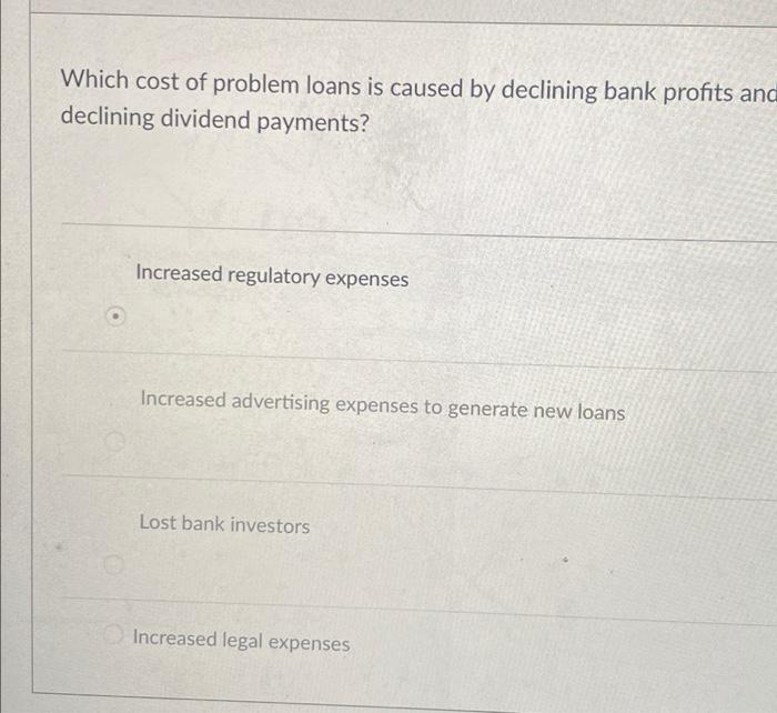 mix Large increase in warranty reserves Question 3 07 Which early-warning signal