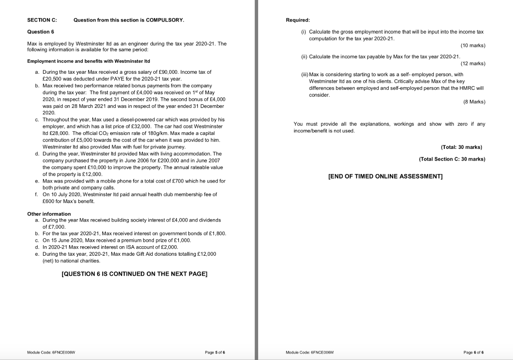  please answer this question as per instructions SECTION C: Question from